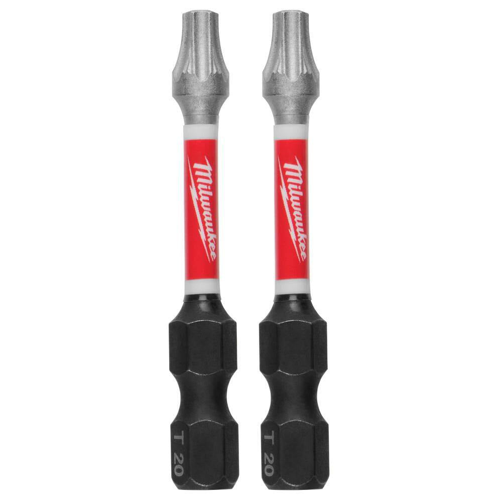 SHOCKWAVE Impact Duty 2 In. T20 Torx Alloy Steel Screw Driver Bit (2-Pack)