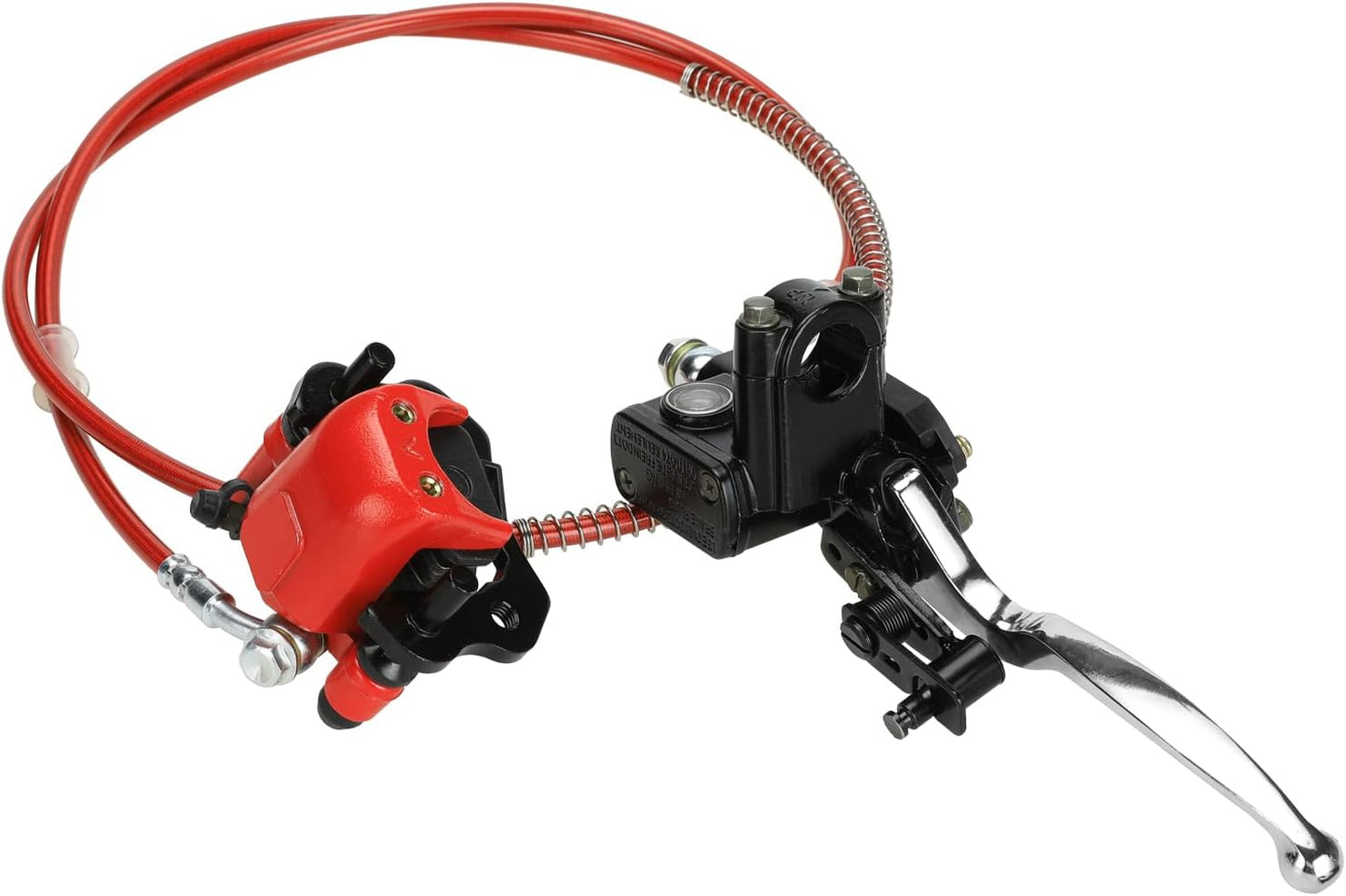 Rear Hydraulic Disc Brake System Hand Brake Master Cylinder Caliper Assembly for 50Cc 70Cc 90Cc 110Cc 125Cc 150Cc Taotao Kazuma Coolster Roketa Chinese Quad 4 Wheeler Buggy ATV