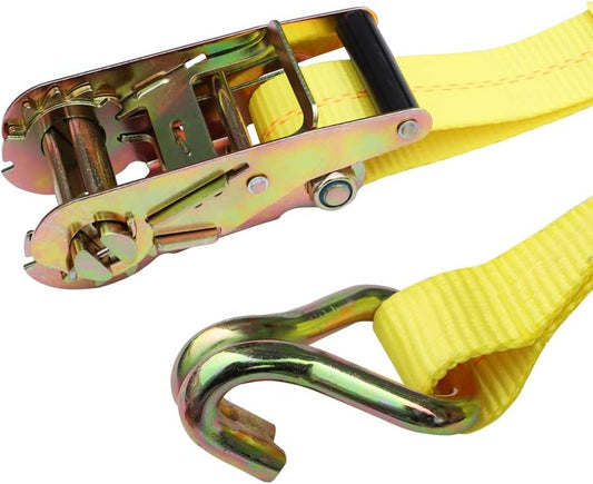 Ratchet Straps Heavy Duty,2" X 25' Ratchet Strap 10000Lbs Tie down Ratcheting with J-Hook, Cargo Straps for Truck, Trailer, Moving Appliances (2In*25Ft 4 Packs)