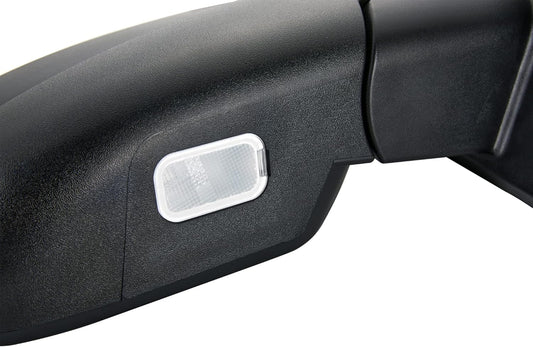 Side View Mirror Fit for 07-13 Chevy Silverado 1500 2500 HD 3500,For GMC Sierra 1500 2500 Hd,Yukon/Yukon XL 1500-Black Power Heated Arrow Turn Signal Puddle Light Passenger Side Manual Folding