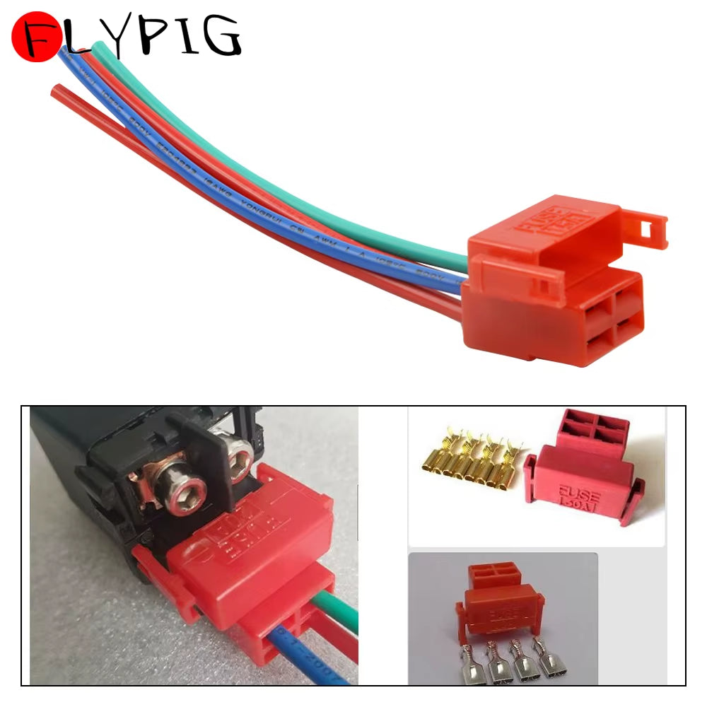 4 Wire Starter Solenoid Relay Plug for Honda CB400 600 700 750 900 CBR250 400 600 900 929 954 1000 1100 GL 1200 1500 VF 500 1100