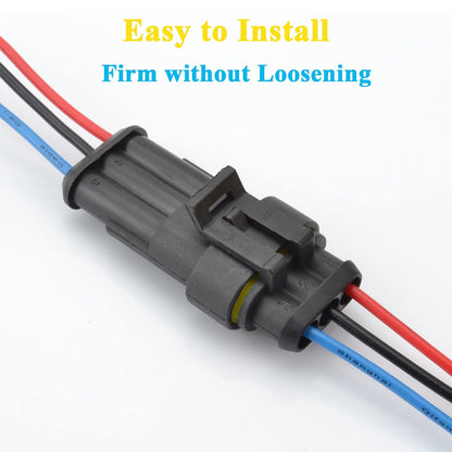 3 Sets Car Waterproof Electrical Connector,18 AWG 3 Pin Plug Auto Electrical Wire Connectors Marine for Car, Truck, Boat, and Other Wire Connections.(3 Sets)