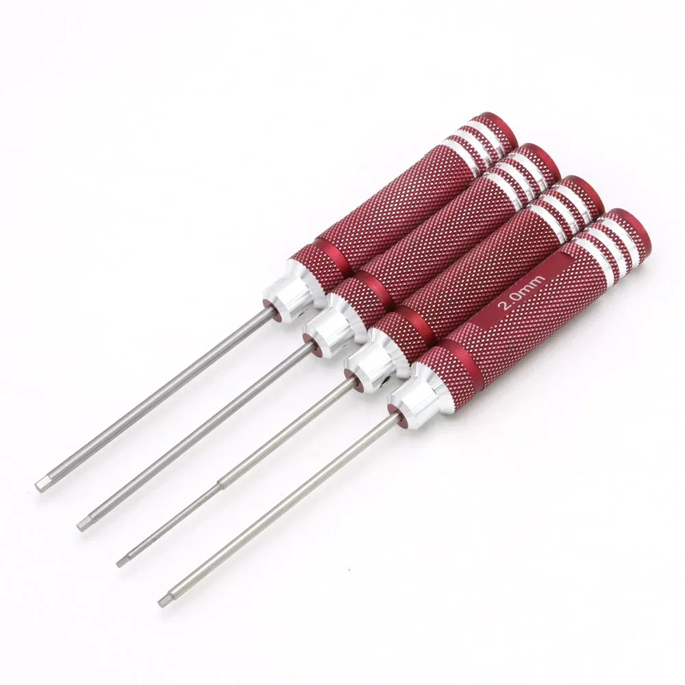 4PCS 1.5/2/2.5/3Mm Hex Screwdriver Set Aluminium Alloy Screw Driver Allen Key Hex Screwdrivers Bolt Driver Screw-Driving Tools