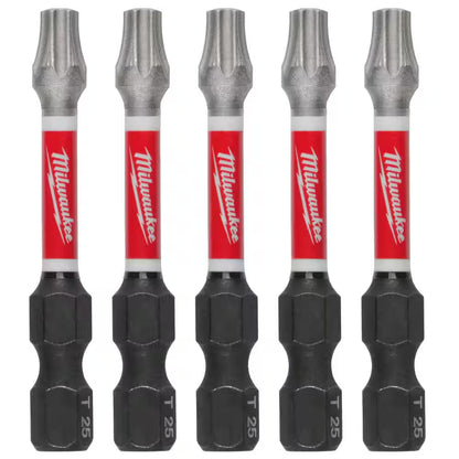 SHOCKWAVE Impact Duty 2 In. T25 Torx Alloy Steel Screw Driver Bit (5-Pack)