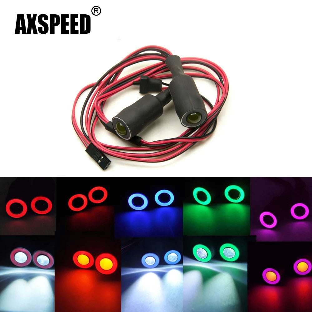 10/13Mm OD LED Light Angel & Demon Eyes LED 2 Leds Headlight Headlamps Bulb for 1/10 RC Model Car Truck Parts