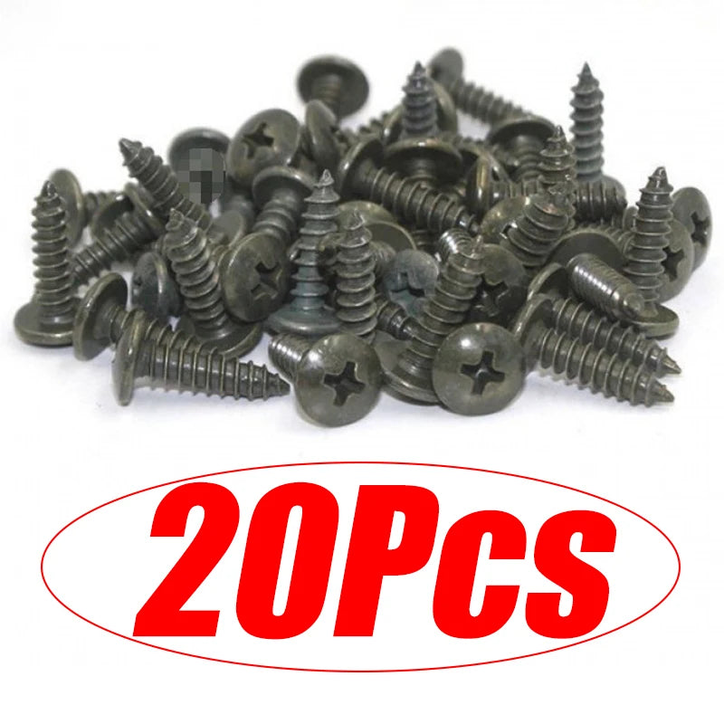 10/50Pcs Mixed Car Motorcycles Metal Screw Tapping Fastener Clips with Screw Anti-Rust Protection Clip Screw Buckle Iron Sheet