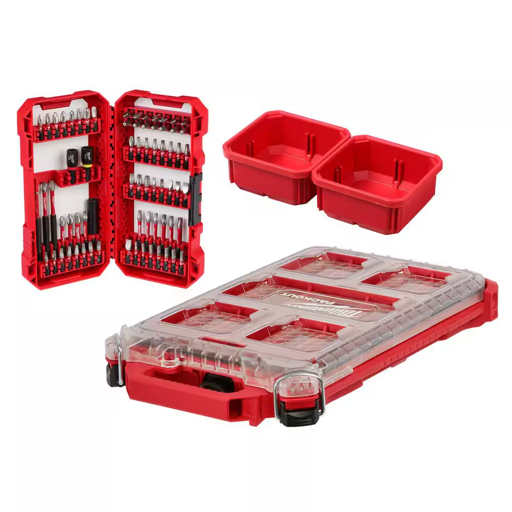 SHOCKWAVE Impact Duty Alloy Steel Screw Driver Bit Set with PACKOUT Organizer (70-Piece)