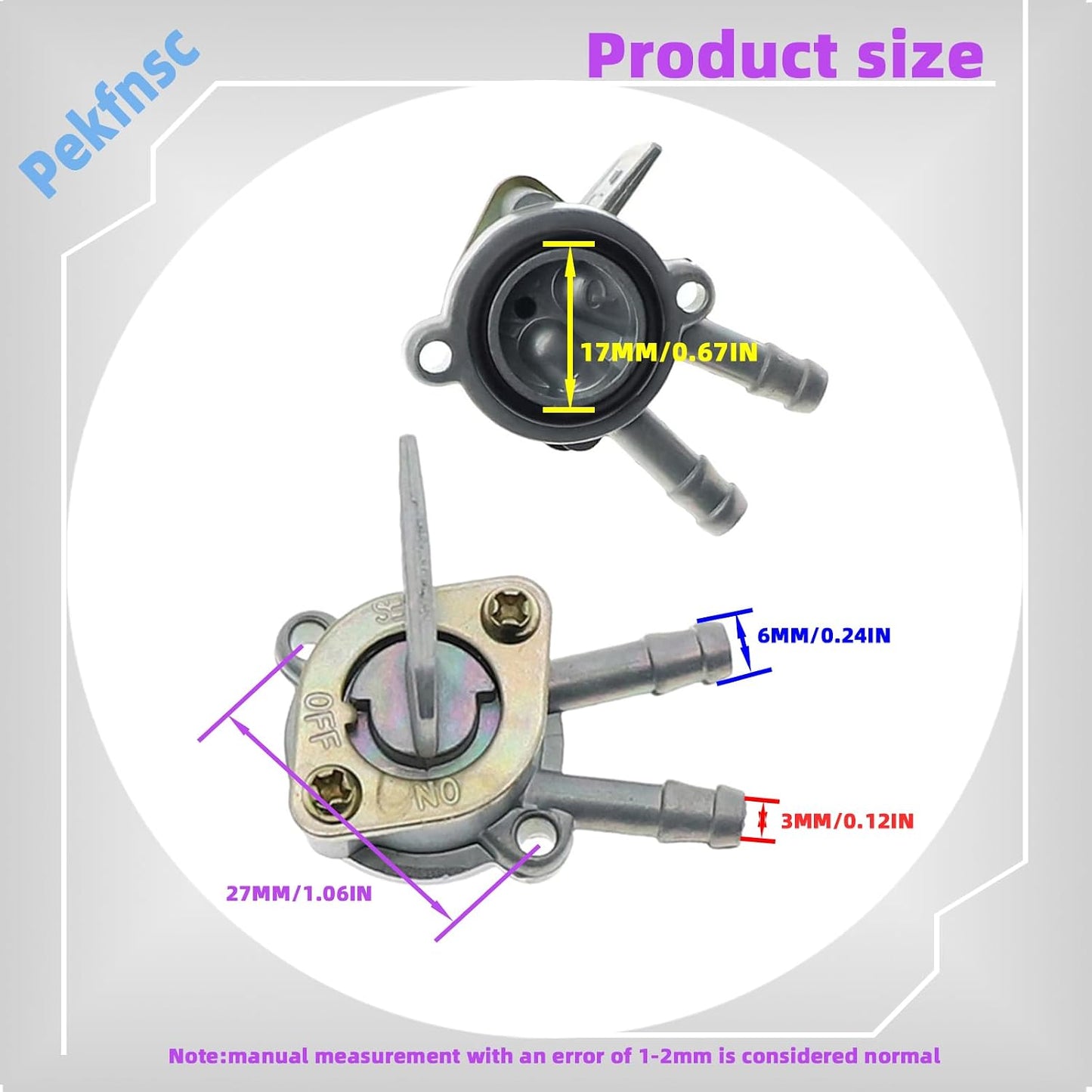 16951 459 920 Fuel Petcock Fuel Gas Switch Assembly Fit for Honda TRX70 TRX90 TRX125 CT110 CT90 CT70 ATC110 ATC70/C70 Passport Shut off On/Off Valve Replacement Part 16951-459-920