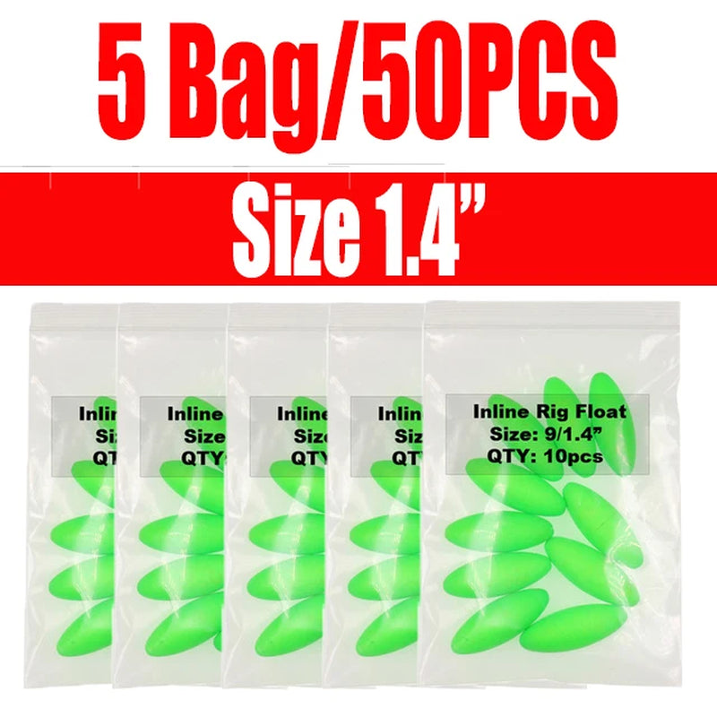50Pcs Fishing Bobber Float Catfish Fishing Rig Float Buoyancy Saltwater Fishing Floats Fishing Accessory