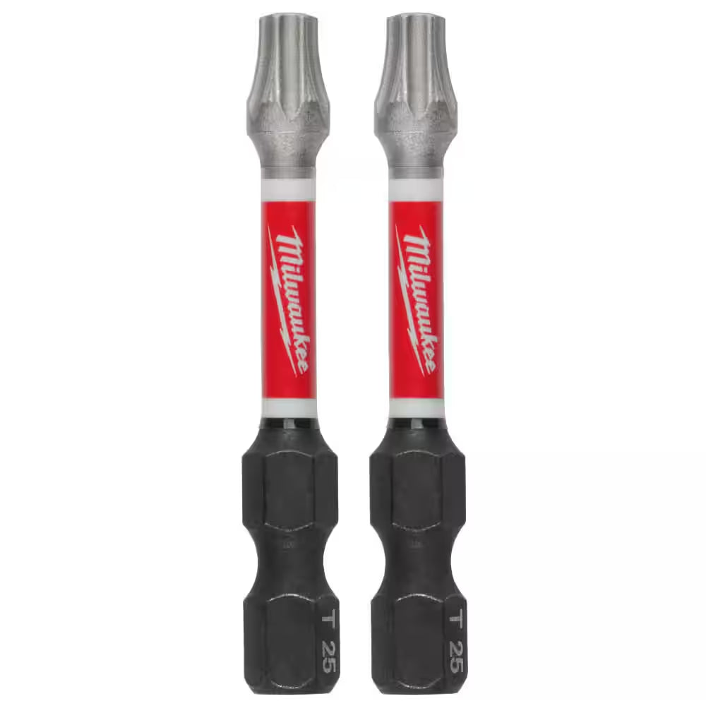 SHOCKWAVE Impact Duty 2 In. T25 Torx Alloy Steel Screw Driver Bit (2-Pack)