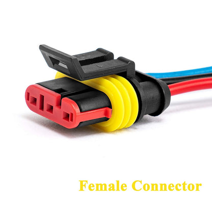 3 Sets Car Waterproof Electrical Connector,18 AWG 3 Pin Plug Auto Electrical Wire Connectors Marine for Car, Truck, Boat, and Other Wire Connections.(3 Sets)