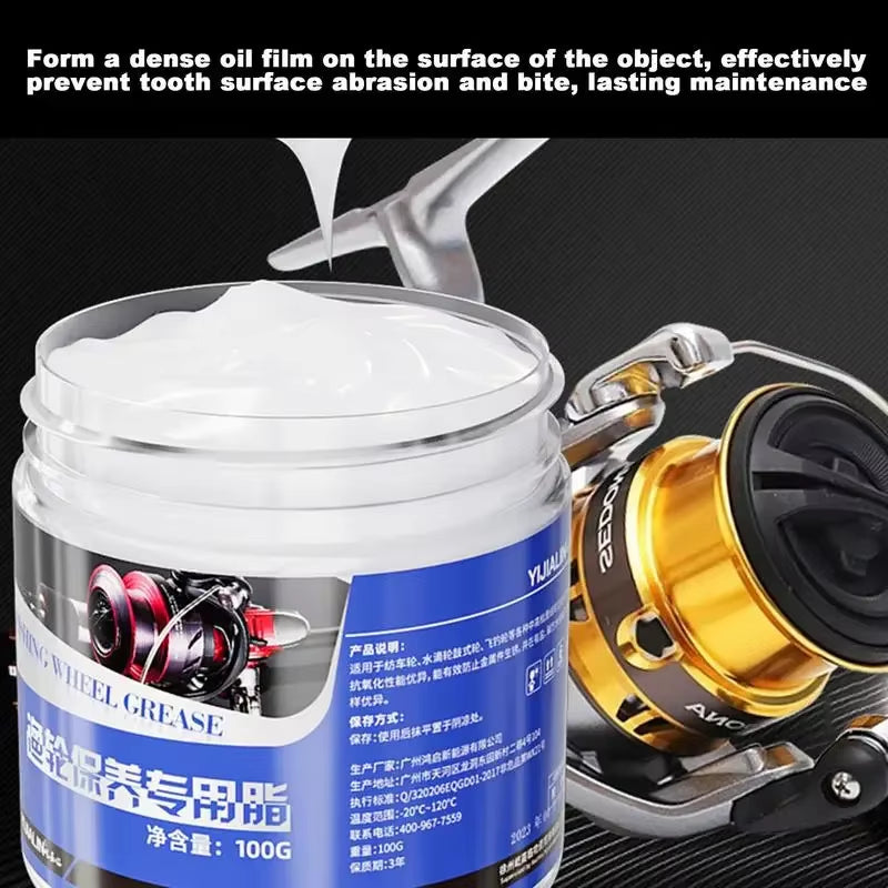 Fishing Reel Grease Kit Fishing Reel Grease 100G Fishing Reel Oil Effective Fishing Reel Care Accessories Fishing Reel Lubricant