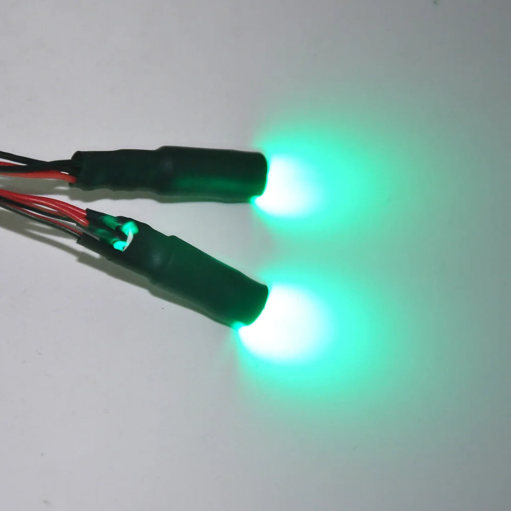 10/13Mm OD LED Light Angel & Demon Eyes LED 2 Leds Headlight Headlamps Bulb for 1/10 RC Model Car Truck Parts
