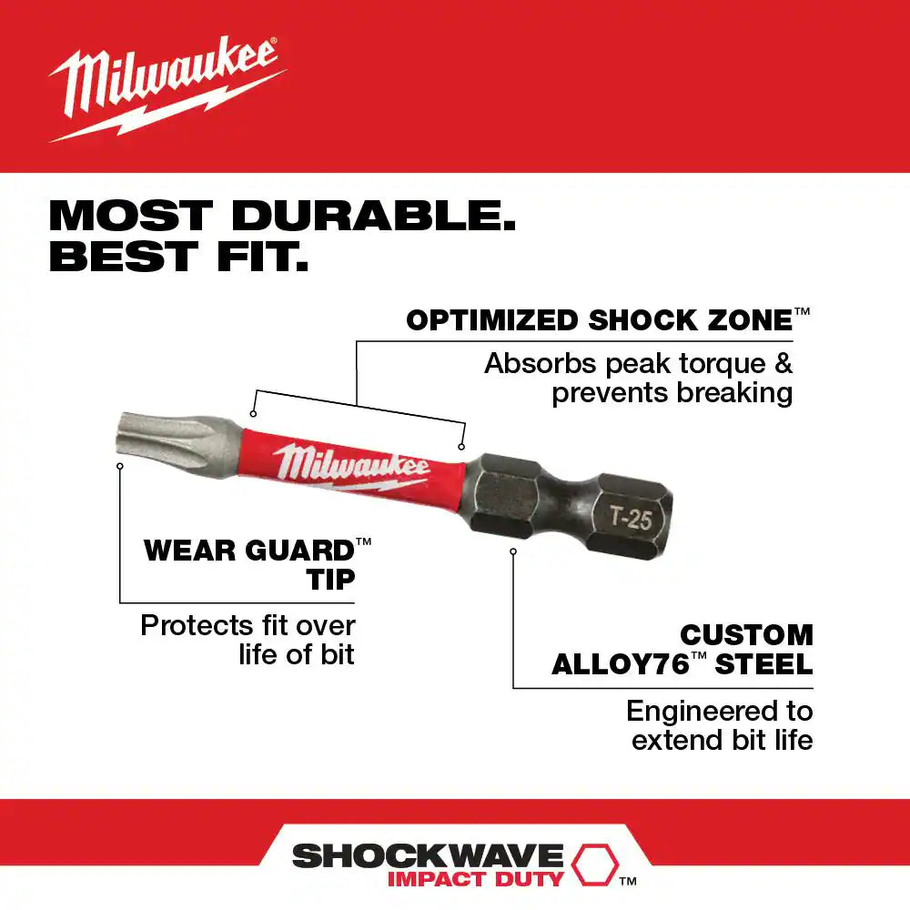 SHOCKWAVE Impact Duty Alloy Steel Screw Driver Bit Set (70-Piece)
