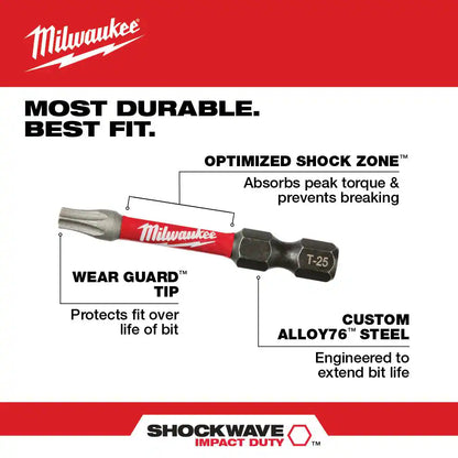 SHOCKWAVE Impact Duty Alloy Steel Screw Driver Bit Set (70-Piece)
