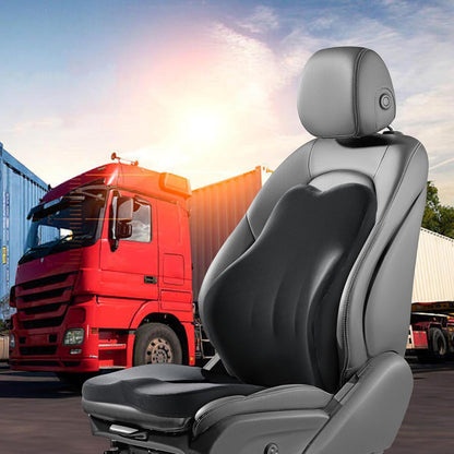 Memory Foam Truck Seat Cushion,Truck Seat Cushions for Truck Drivers,Semi Truck Truck Driver Seat Pad & Back Support for Truck Drivers,Semi Truck Driver Accessories,Black