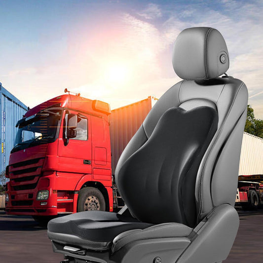 Memory Foam Truck Seat Cushion,Truck Seat Cushions for Truck Drivers,Semi Truck Truck Driver Seat Pad & Back Support for Truck Drivers,Semi Truck Driver Accessories,Black