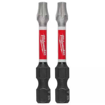 SHOCKWAVE Impact Duty 2 In. T25 Torx Alloy Steel Screw Driver Bit (2-Pack)