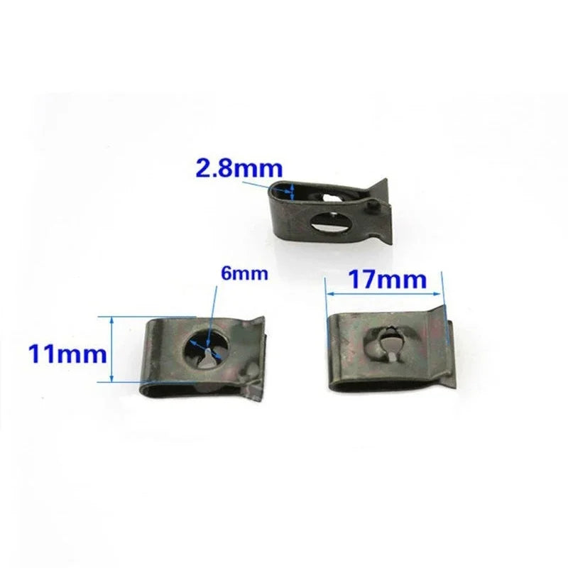10/50Pcs Mixed Car Motorcycles Metal Screw Tapping Fastener Clips with Screw Anti-Rust Protection Clip Screw Buckle Iron Sheet