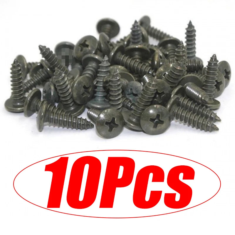 10/50Pcs Mixed Car Motorcycles Metal Screw Tapping Fastener Clips with Screw Anti-Rust Protection Clip Screw Buckle Iron Sheet