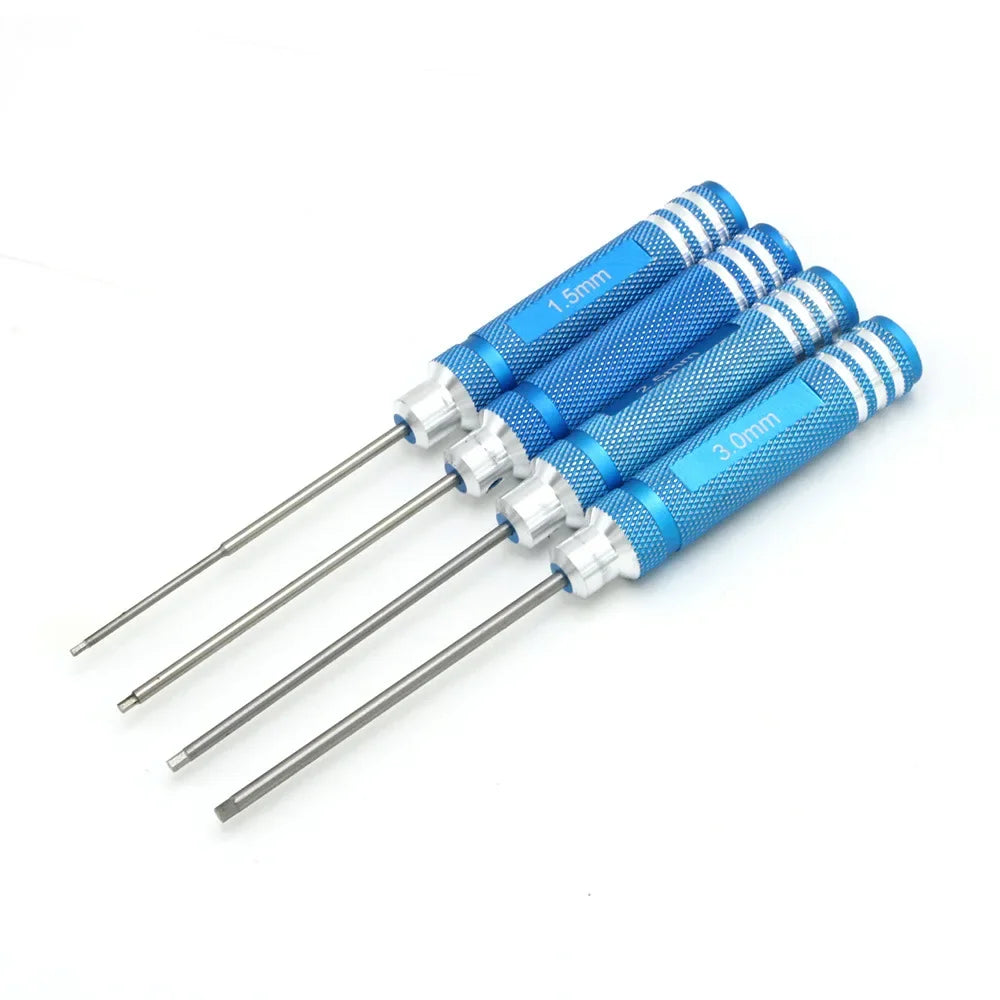 4PCS 1.5/2/2.5/3Mm Hex Screwdriver Set Aluminium Alloy Screw Driver Allen Key Hex Screwdrivers Bolt Driver Screw-Driving Tools