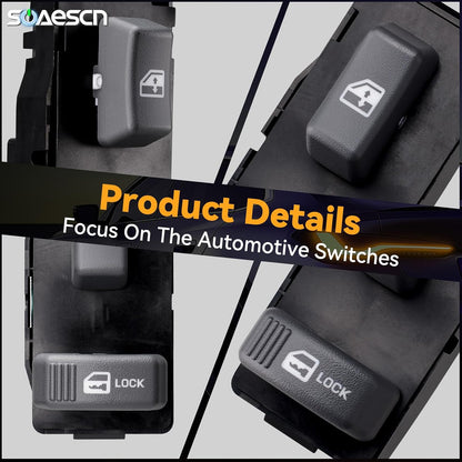 Passenger Side Power Window Switch for 1995-2005 Chevy GMC - Blazer Suburban Silverado Thaoe S10 C1500 C2500 C3500 K1500 K2500 K3500, Jimmy Sonoma Yukon, Escalade, Bravada, 15151362-15692686-901047