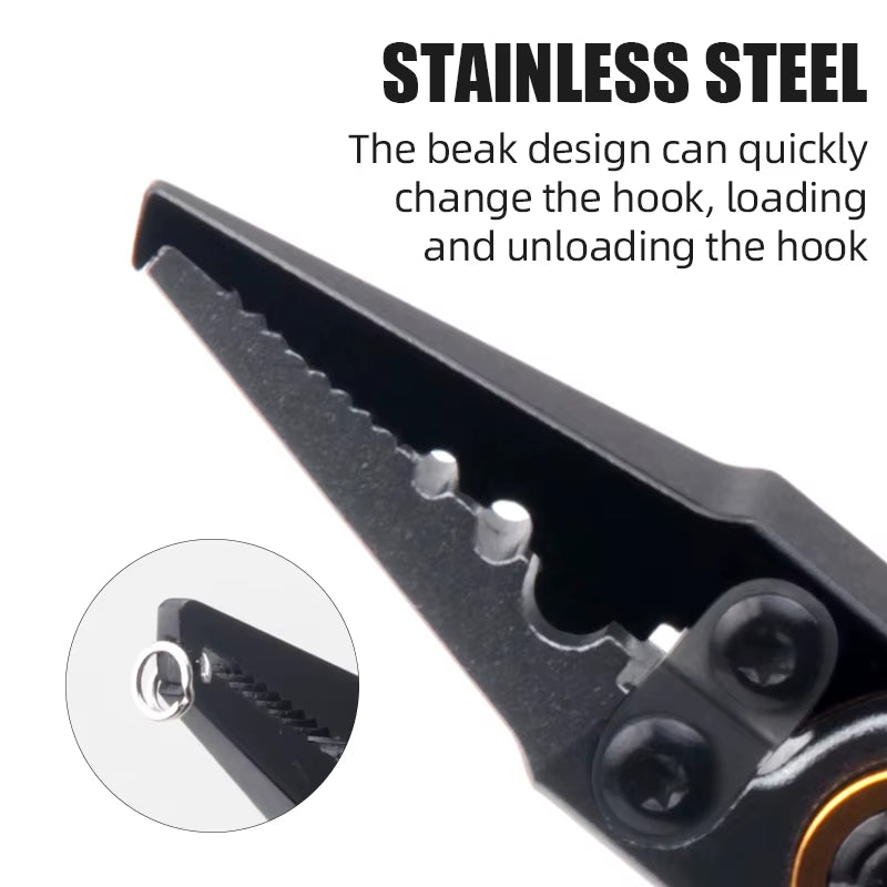 Booms Fishing X1 Aluminum Fishing Pliers Saltwater, Surf Fishing Tackle Kit, Fishing Multitool Hook Remover Braided Fishing Line
