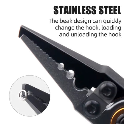 Booms Fishing X1 Aluminum Fishing Pliers Saltwater, Surf Fishing Tackle Kit, Fishing Multitool Hook Remover Braided Fishing Line