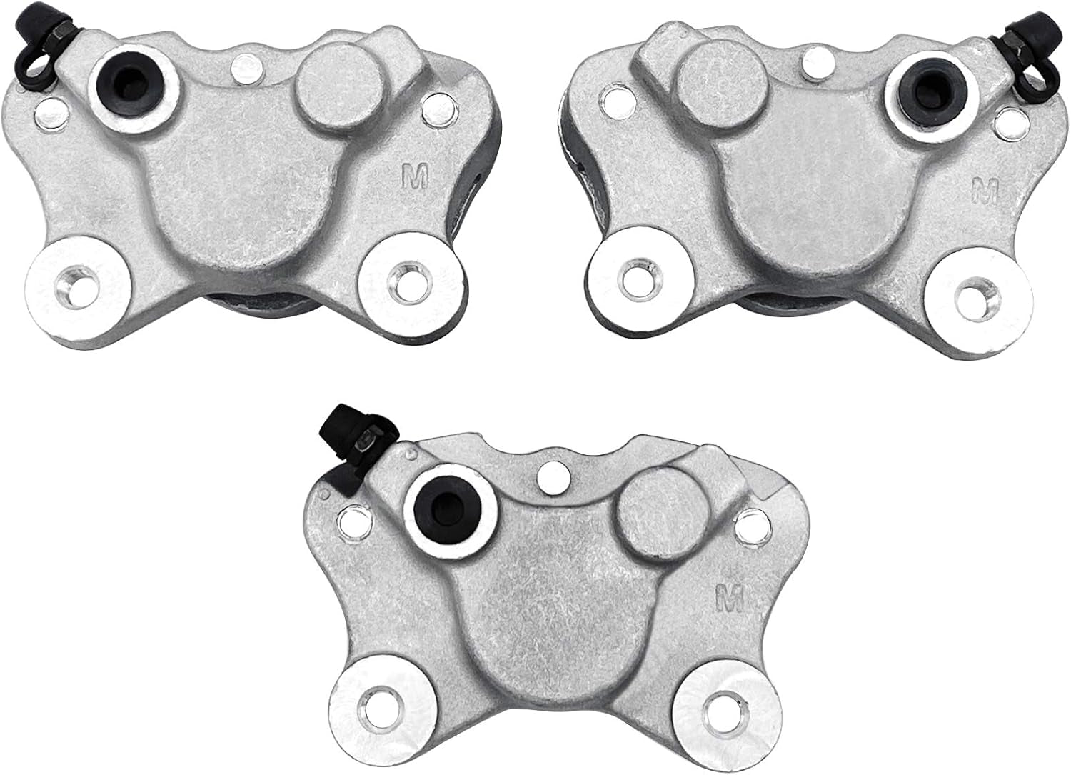 Front Left Right & Rear Brake Calipers for Arctic Cat ATV 250 300 375 400 454 500 with Pads 0402-011 0402-010 0402-011