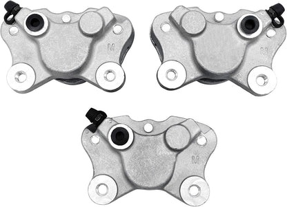Front Left Right & Rear Brake Calipers for Arctic Cat ATV 250 300 375 400 454 500 with Pads 0402-011 0402-010 0402-011