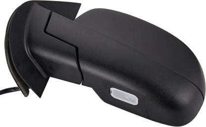 Side View Mirror Fit for 07-13 Chevy Silverado 1500 2500 HD 3500 HD,GMC Sierra 1500 2500, Yukon/Yukon XL -Power Heated Manual Folding with Arrow Turn Signal Puddle Light Driver Side
