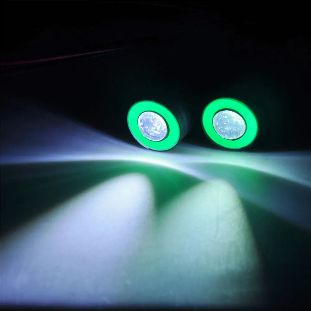 10/13Mm OD LED Light Angel & Demon Eyes LED 2 Leds Headlight Headlamps Bulb for 1/10 RC Model Car Truck Parts