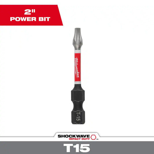 SHOCKWAVE Impact Duty 2 In. T15 Torx Alloy Steel Screw Driver Bit (1-Pack)