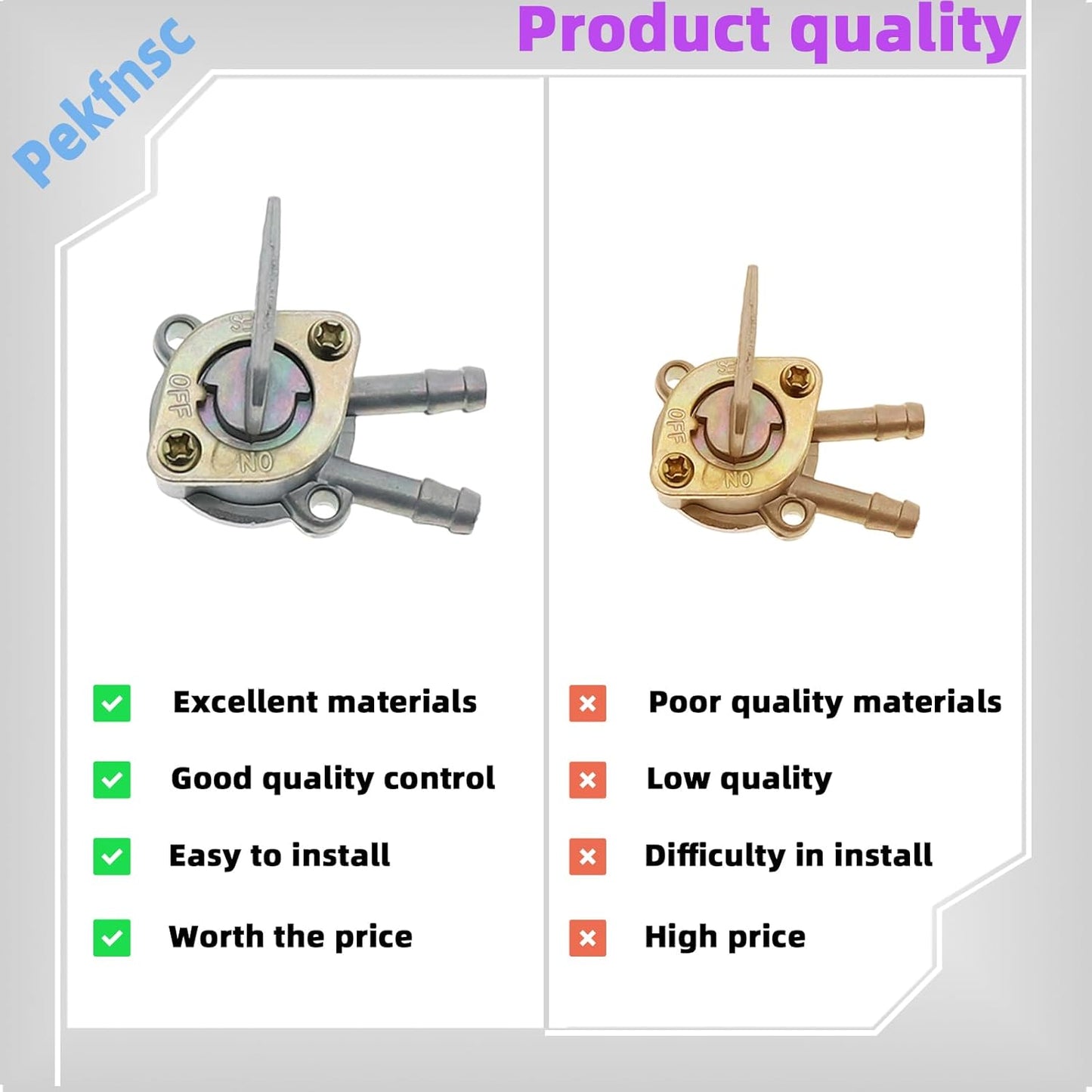 16951 459 920 Fuel Petcock Fuel Gas Switch Assembly Fit for Honda TRX70 TRX90 TRX125 CT110 CT90 CT70 ATC110 ATC70/C70 Passport Shut off On/Off Valve Replacement Part 16951-459-920
