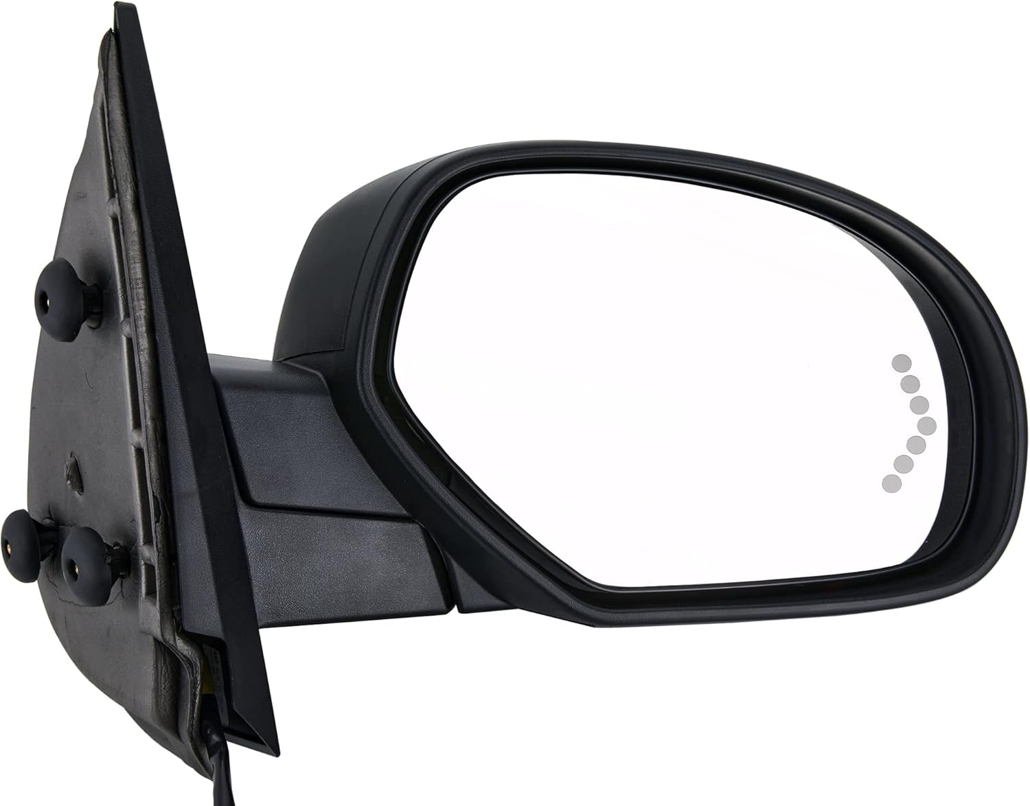 Side View Mirror Fit for 07-13 Chevy Silverado 1500 2500 HD 3500,For GMC Sierra 1500 2500 Hd,Yukon/Yukon XL 1500-Black Power Heated Arrow Turn Signal Puddle Light Passenger Side Manual Folding