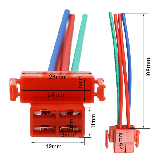 4 Wire Starter Solenoid Relay Plug for Honda CB400 600 700 750 900 CBR250 400 600 900 929 954 1000 1100 GL 1200 1500 VF 500 1100