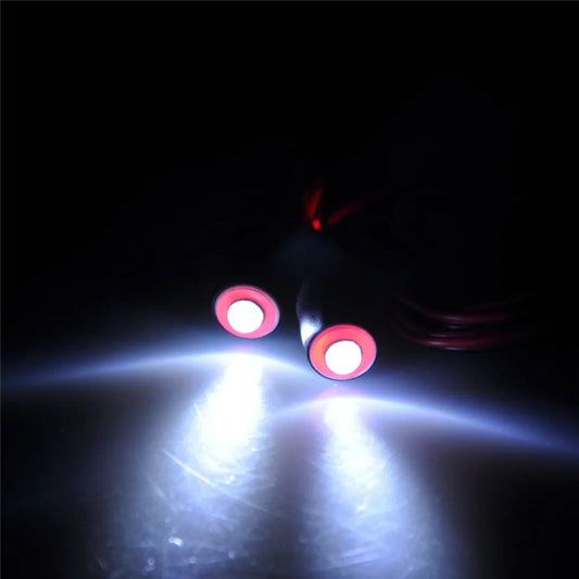 10/13Mm OD LED Light Angel & Demon Eyes LED 2 Leds Headlight Headlamps Bulb for 1/10 RC Model Car Truck Parts
