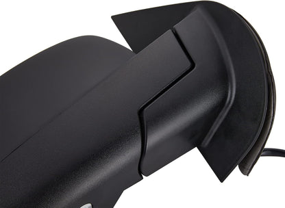 Side View Mirror Fit for 07-13 Chevy Silverado 1500 2500 HD 3500,For GMC Sierra 1500 2500 Hd,Yukon/Yukon XL 1500-Black Power Heated Arrow Turn Signal Puddle Light Passenger Side Manual Folding