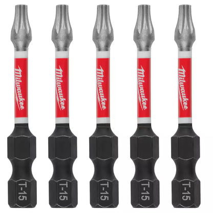 SHOCKWAVE Impact Duty 2 In. T15 Torx Alloy Steel Screw Driver Bit (5-Pack)