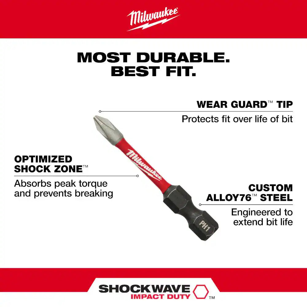 SHOCKWAVE Impact Duty Alloy Steel Screw Driver Bit Set (95-Piece)
