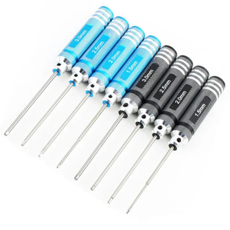4PCS 1.5/2/2.5/3Mm Hex Screwdriver Set Aluminium Alloy Screw Driver Allen Key Hex Screwdrivers Bolt Driver Screw-Driving Tools