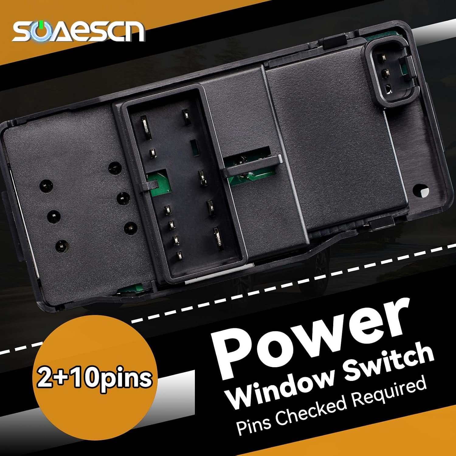Passenger Side Power Window Switch for 1995-2005 Chevy GMC - Blazer Suburban Silverado Thaoe S10 C1500 C2500 C3500 K1500 K2500 K3500, Jimmy Sonoma Yukon, Escalade, Bravada, 15151362-15692686-901047