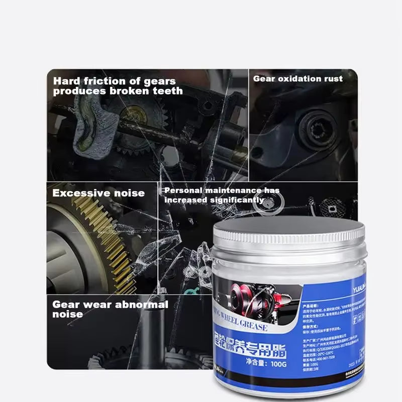 Fishing Reel Grease Kit Fishing Reel Grease 100G Fishing Reel Oil Effective Fishing Reel Care Accessories Fishing Reel Lubricant