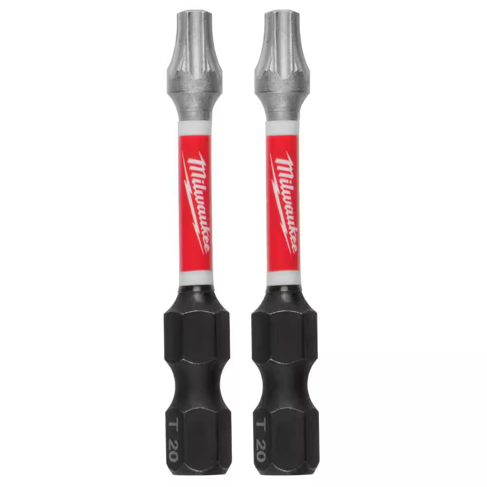SHOCKWAVE Impact Duty 2 In. T20 Torx Alloy Steel Screw Driver Bit (2-Pack)