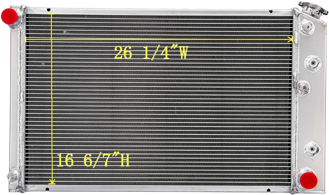 CC162 3Row Radiator for 1975-1979 Chevy Nova 1970-1972 Chevelle 1970-1981 Camaro for 1975-1980 C10 C20 C30 G10 G20 G30 K10 K20 K30 G-Body for 1975-88 Monte Carlo Oldsmobile Pontiac Aluminum Radiators