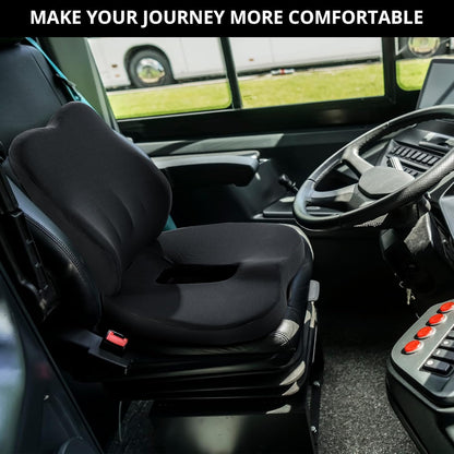 Memory Foam Truck Seat Cushion,Truck Seat Cushions for Truck Drivers,Semi Truck Truck Driver Seat Pad & Back Support for Truck Drivers,Semi Truck Driver Accessories,Black