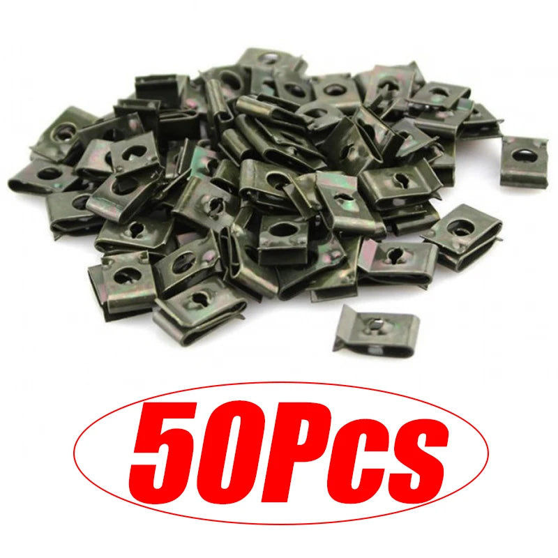 10/50Pcs Mixed Car Motorcycles Metal Screw Tapping Fastener Clips with Screw Anti-Rust Protection Clip Screw Buckle Iron Sheet