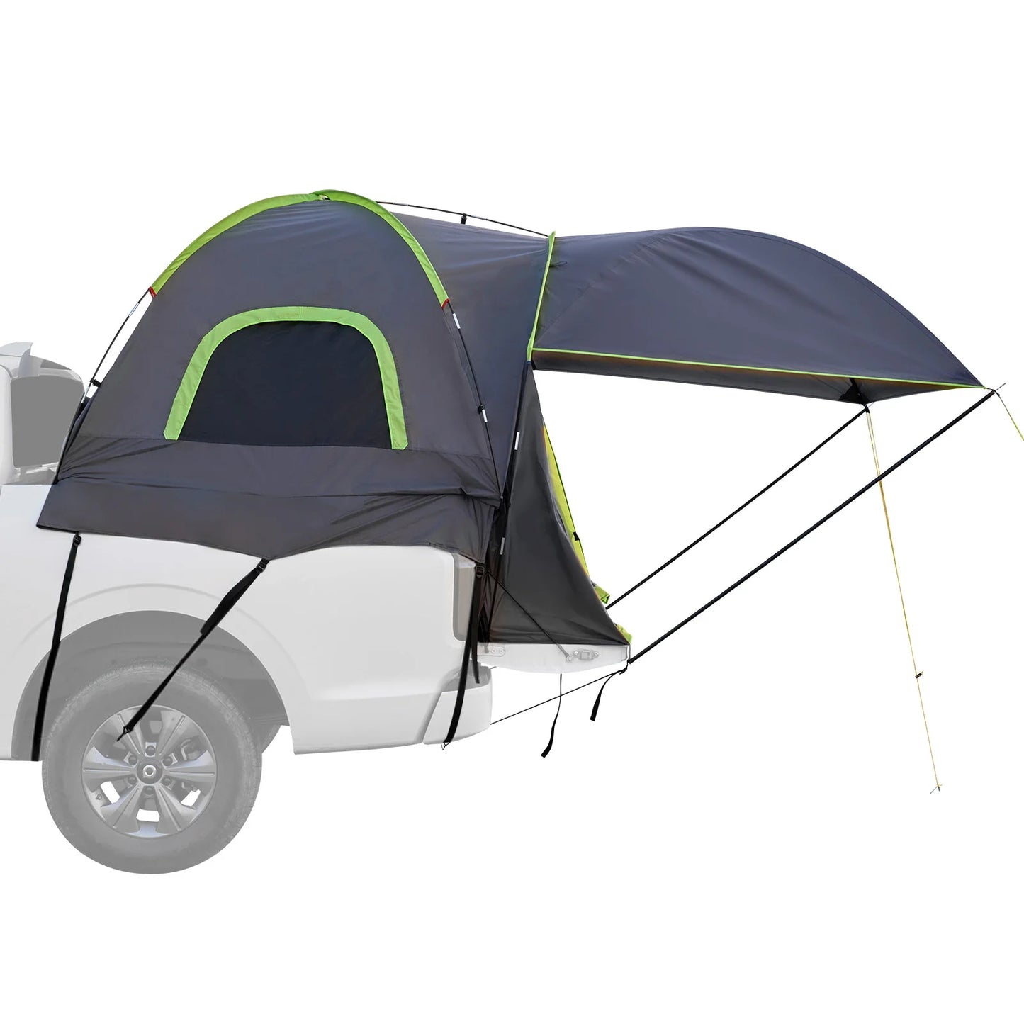 Pickup Truck Tent for Camping Waterproof PU2000 2-3 Person Truck Bed Tent Truck Bed Camper Shell with Expandable Awning
