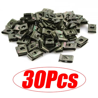 10/50Pcs Mixed Car Motorcycles Metal Screw Tapping Fastener Clips with Screw Anti-Rust Protection Clip Screw Buckle Iron Sheet