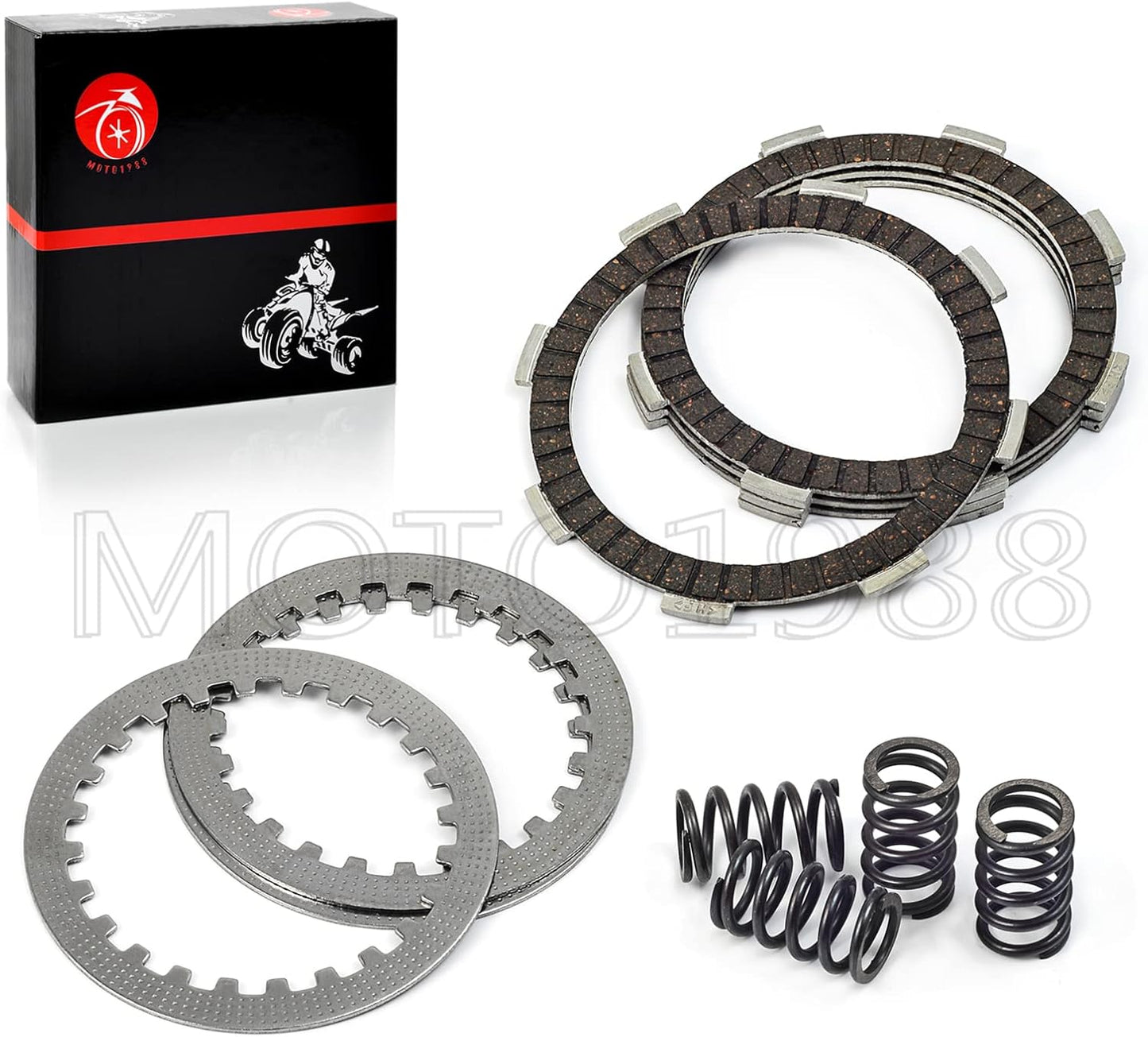 Clutch Friction Plates Kit Heavy Duty Springs and Gasket Compatible with HONDA XR100 XR100R CRF100 CRF100F XR80 XR80R XRF80 CRF80F 1987-2013